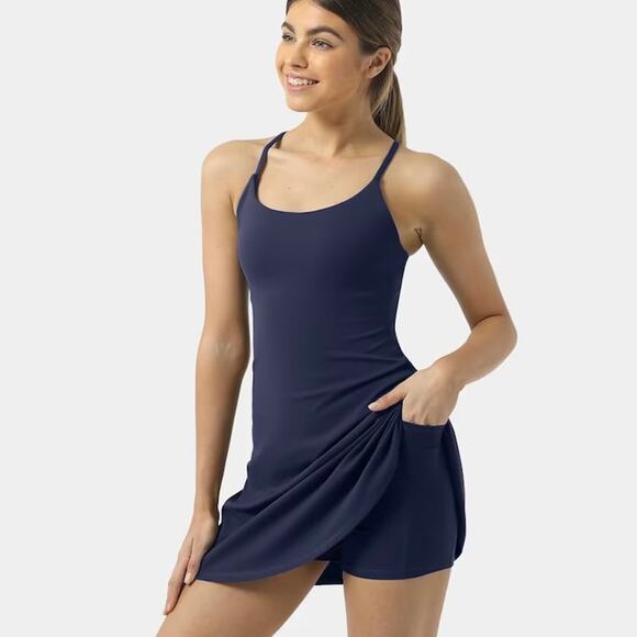 HALARA Always In A Mood Workout Dress Navy Blue Medium M - Picture 10 of 10